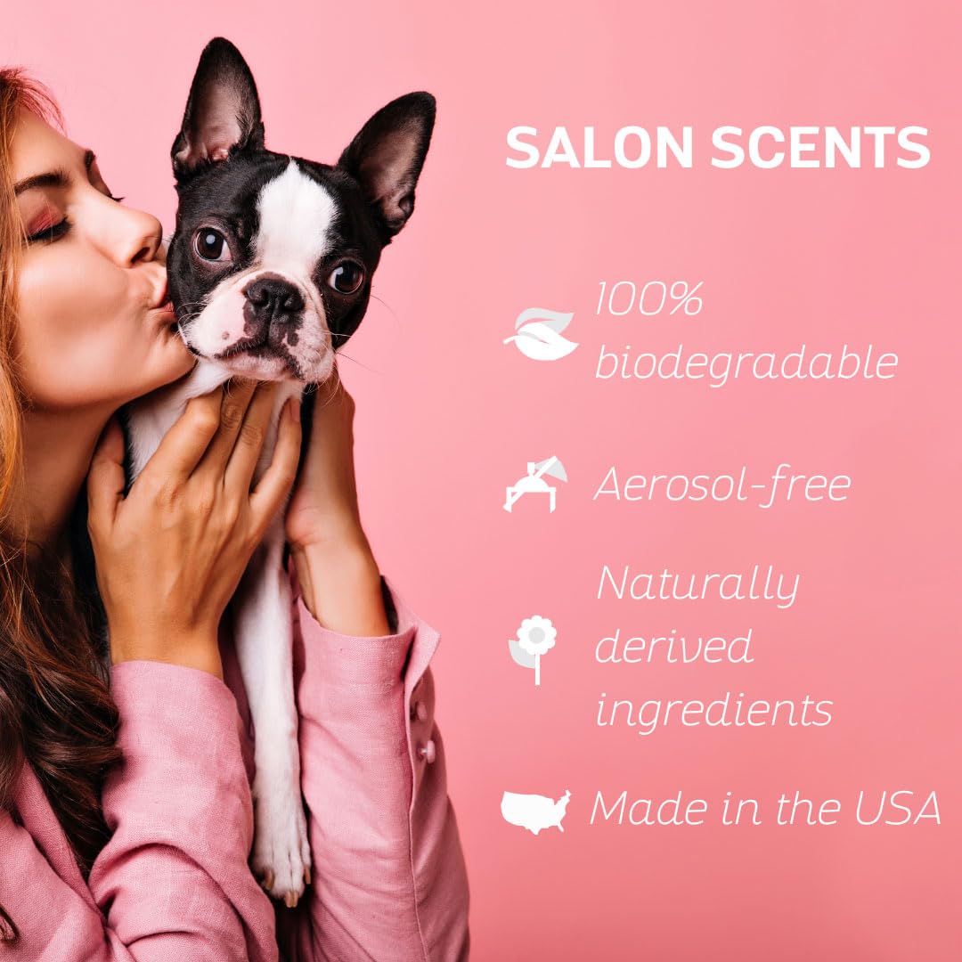 Bark2Basics Salon Scents Pet Grooming Cologne - 8 oz, Natural Professional Grade Perfume for Dogs and Cats, Long Lasting, Deodorizing, Made in USA (Peach Fizz)