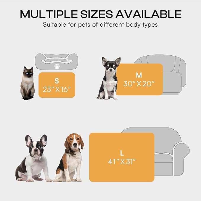 Luciphia 1 Pack 6 Dog Blankets Cat Soft Fluffy Fleece Pet Blanket Warm Cute Print Design Puppy Kitten Doggy Paw Grey Medium(30"x20")