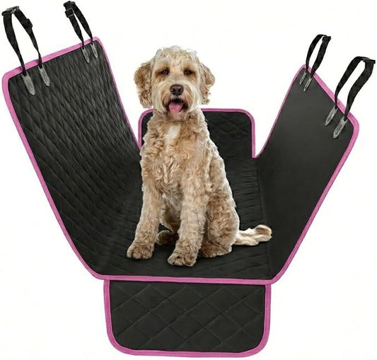 Active Pets Pink Standard Dog Car Hammock Back Seat Cover, Waterproof Backseat Cover Protector for Truck Bench Rear of Sedans or SUVs, Essential Pet Supplies Vacuum or Wipe Clean, Machine Washable