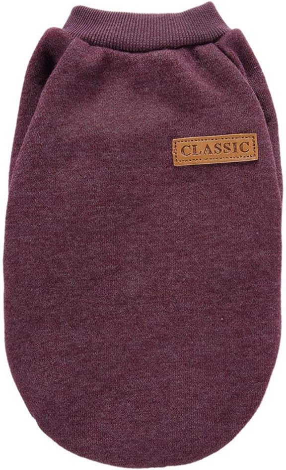 Jecikelon Dog Clothes Dogs Sweater Soft Puppies Clothing Winter Puppy Sweaters Warm Outfit for Dogs Small XXS XS Cat Apparel (Brown, XX-Small)