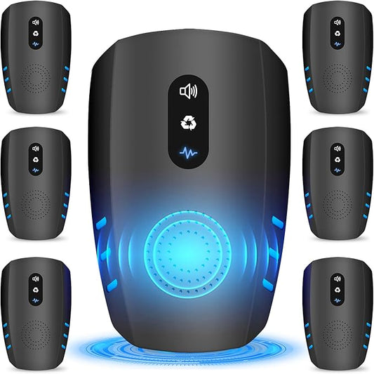 2026 Cvtayn Upgraded Ultrasonic Pest Repellent Indoor Repeller, Mouse Traps, Repellent Roach, Mouse, Bugs, Mosquito, Mice, Spider, Ant, Rodent Repellent Ultrasonic Plug in, 3 Mode Switching,6 Pack