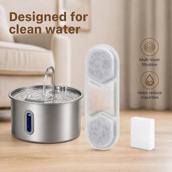 6 Pack Filter Replacement Dog Water Fountain AEUSDOG