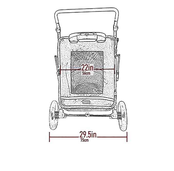 Pet Gear NO-Zip Pet Stroller with Dual Entry, Push Button Zipperless Entry for Single or Multiple Dogs/Cats, Pet Can Easily Walk in/Out, Gel-Filled Tires, Dark Raspberry, Expedition