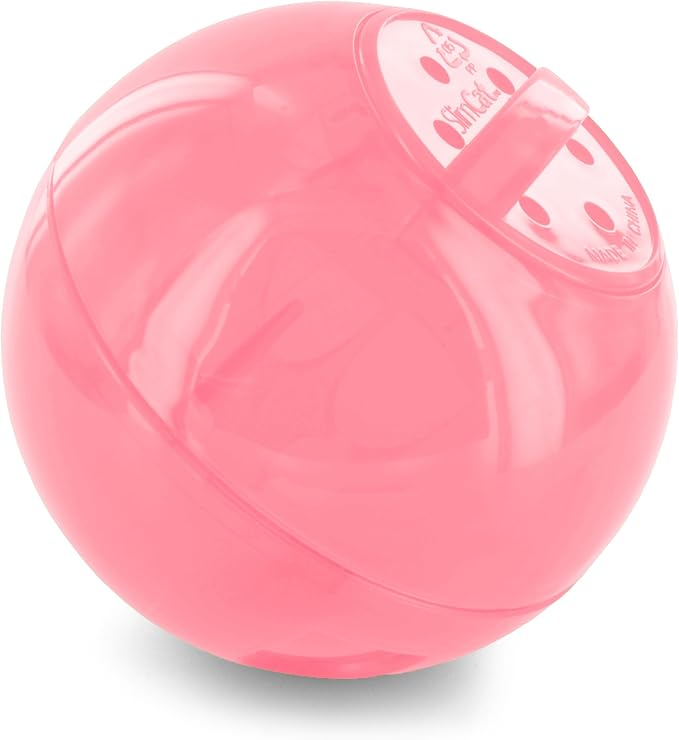 PetSafe Slimcat Feeder Ball Cat Toy, Pink | Interactive Puzzle Game for Your Cat, Adjustable Openings Control Portion & Feed Speed, Slows Fast Eaters, Improve Digestion