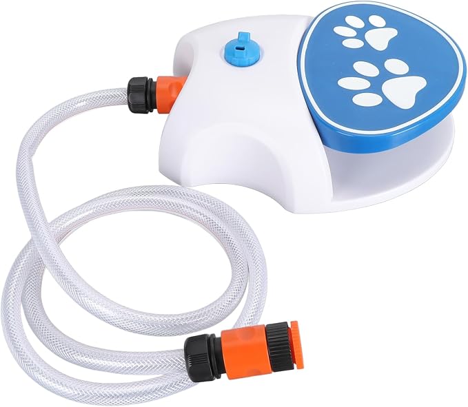 Pet Supplies: Outdoor Dog Water Fountain, Step On Activated Dog Water Dispenser with Hose for Large Dogs, Pet Drinking Fountain, Plastic Automatic Waterer