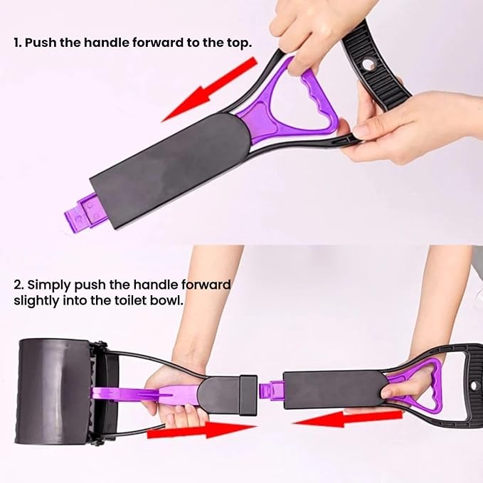 Stop Bending Over: Ergonomic Dog Scooper Pooper with Strong Bite Force, Easy Pick Up Pooper Scooper Tool for Lawn and Gravel, Assorted Sizes (Large, 23.2in Fuchsia)