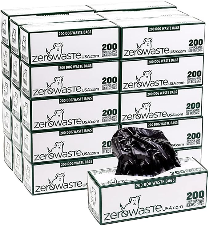 Zero Waste USA - 6,000 Premium Dog Waste Station Refill Bags, 30 Rolls | Premium commercial refill rolls, stronger dog waste station bags, fits most dispensers, heavy-duty design for parks & HOAs