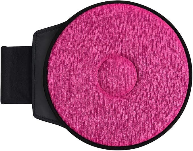 360 Degree Swivel Car Seat Cushion, Round Rotating Non Slip Vehicle Chair Pad for Elderly Support, Portable Removable Automotive Seat Assist Pad, Universal for Sedan RV Truck (Wine Red)