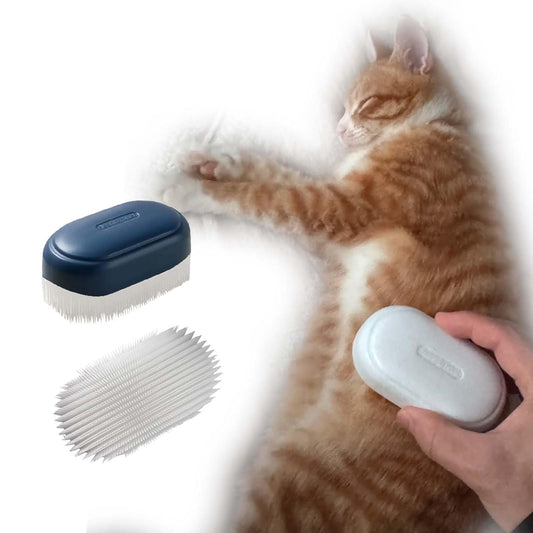 SoarExcelleryy Soft Fur Cat Brush - Over 1000 gentle cat tongue brushes with prickly serrations, suitable for sensitive cats - comfortable, lightweight, gentle, perfect for enhancing intimacy (blue)