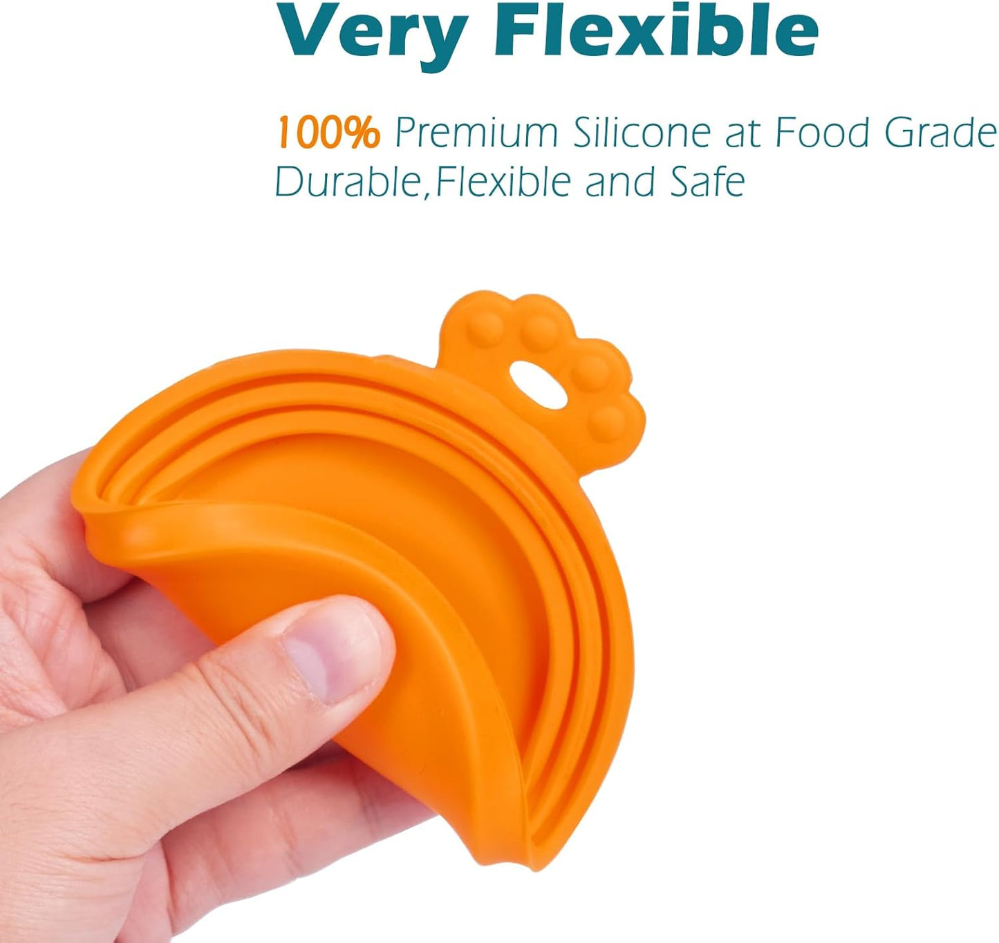 PetBonus 4 Pack Silicone Pet Can Cover Lids, Universal Size for Dog Cat Food, 1 fit 3 Standard Size Can Tops, BPA Free Dishwasher Safe (Blue, Green, Orange, Pink)