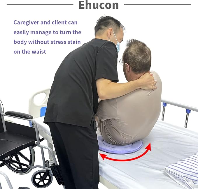Swivel Seat Cushion 360 Degree Rotating Seat Cushion Light Weight Portable Pivot Disc Pad for Elderly, Pregnant Woman, Swivel Car Seat. Easy Turning from Bed to Wheelchair or Chair-19.5"X19.5"