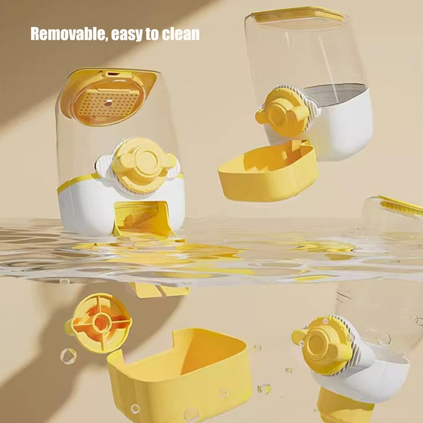 Pet Hanging Automatic Feeders Drinking Bowls，Gravity Rabbit Feeder and Water Set，Cage Cat Food Bowl Feeding Station for Puppy Kitten Chinchilla Hedgehog Guinea Pig Ferret (Blue-Pink Food)