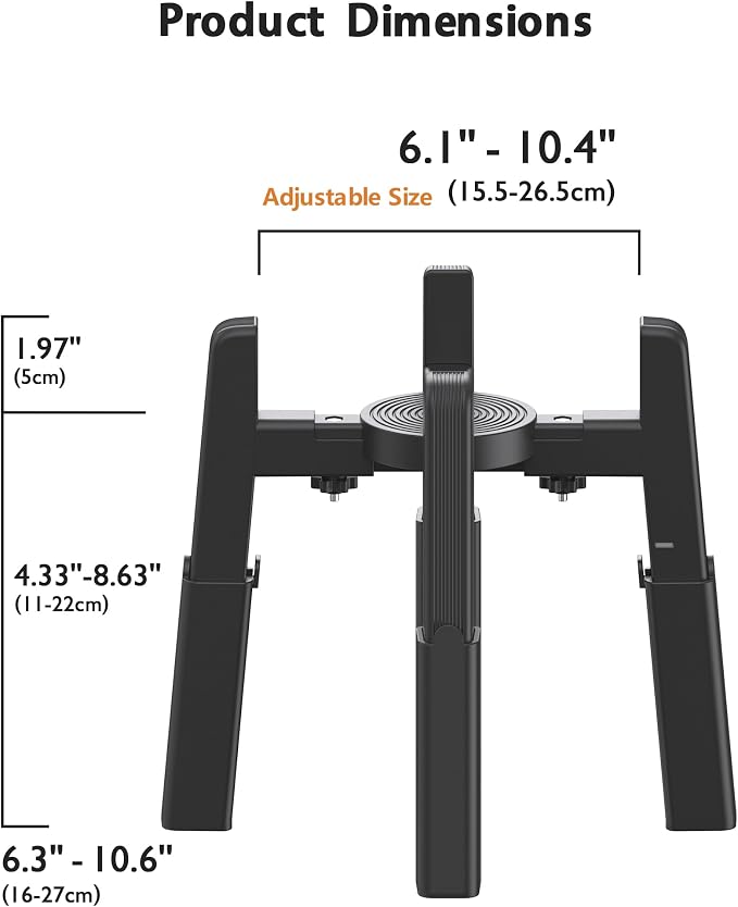 Dog Bowl Stand with Adjustable Height and Width [Stand Only] | Elevated Pet Water & Food Bowl for Medium Dogs, Stable and Anti-Slip Raised Bowl