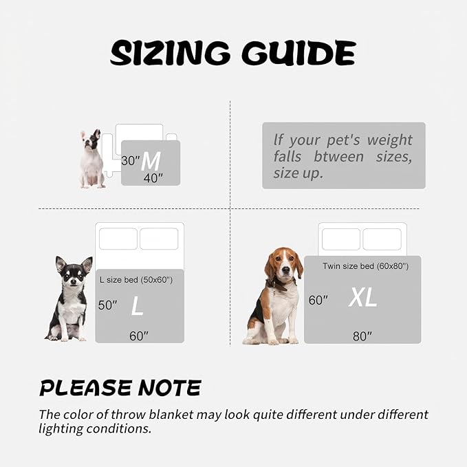 Dog Blanket Paw Bone Pattern 1 Pack 2 Super Soft Warm Flannel Sofa Cover Car Bed Protector, Urine Proof Washable Outdoor Pet Blanket for Puppy Large Dogs & Cats,60"*50" Blue