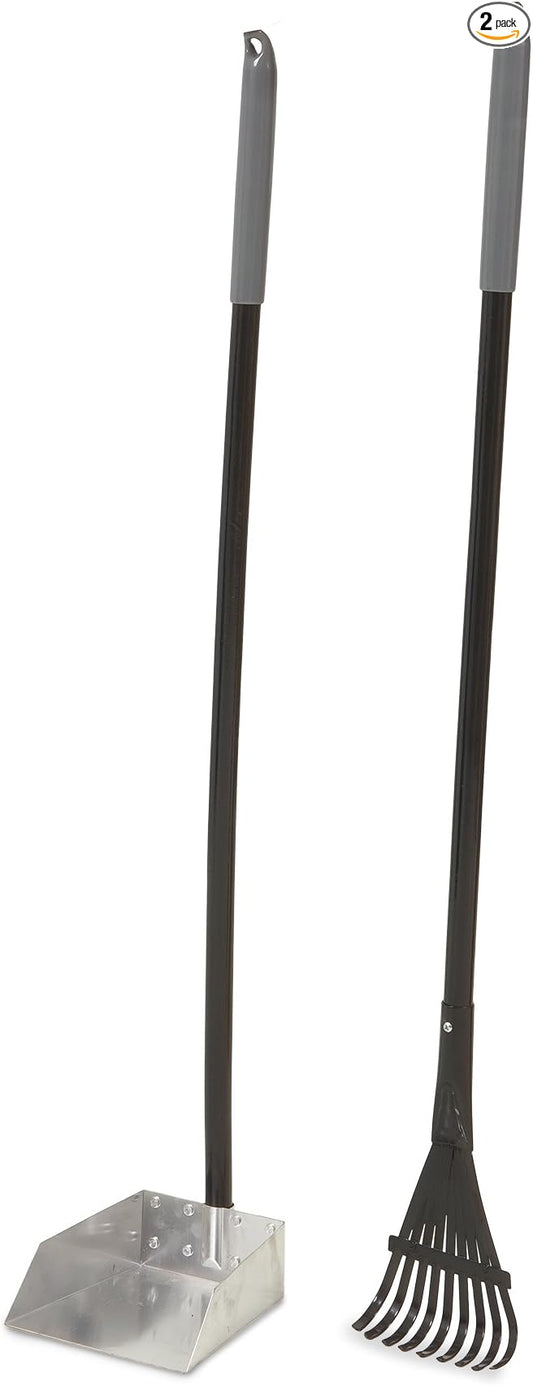 Petmate Clean Response Aluminum Rake and Pan, Small