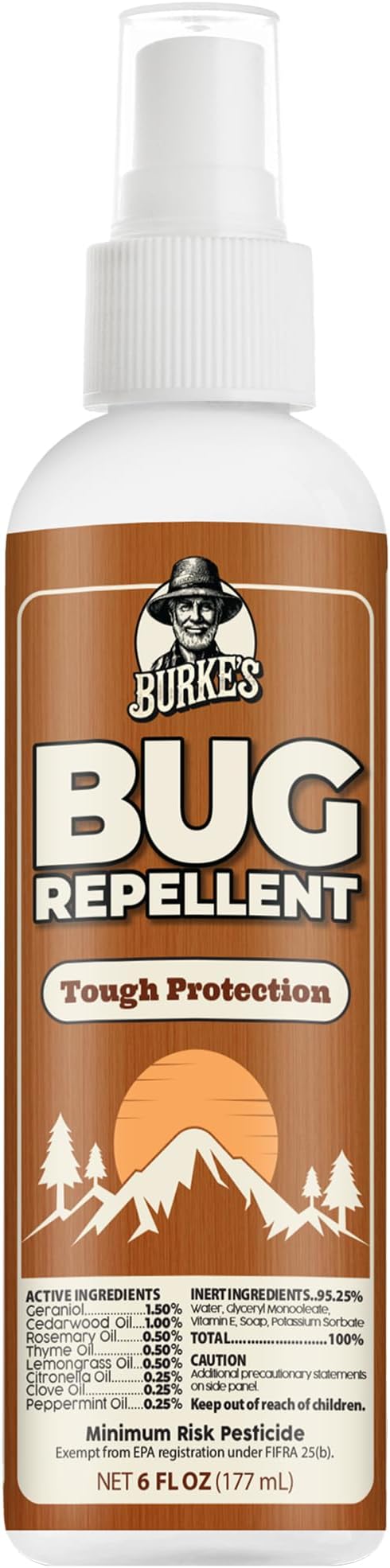 Burke’s Bug Repellent Spray (6oz) | Outdoor Protection, DEET-Free Formula, Repels Common Insects, For Camping & Hiking, Made in USA