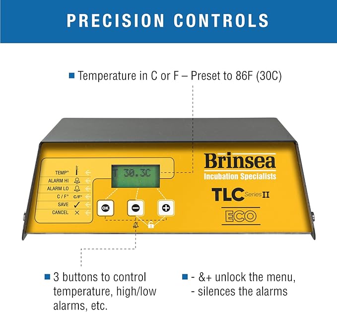 Brinsea TLC-50 Eco Series II Large Bird Brooder, Pet Recovery Incubator with Air Filtration & Digital Temperature Display for Birds, Puppies, Kittens, and Other Orphaned & Injured Small Animals