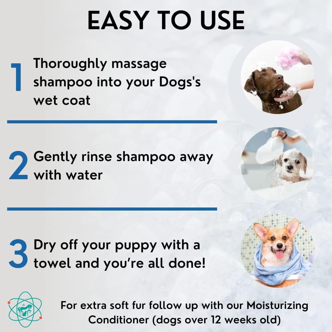 8 floz 5 in 1 Dog Shampoo for Itchy Skin - Sensitive Skin Dog Shampoo for Smelly Dogs - Dog Shampoos & Conditioners - Made in The USA