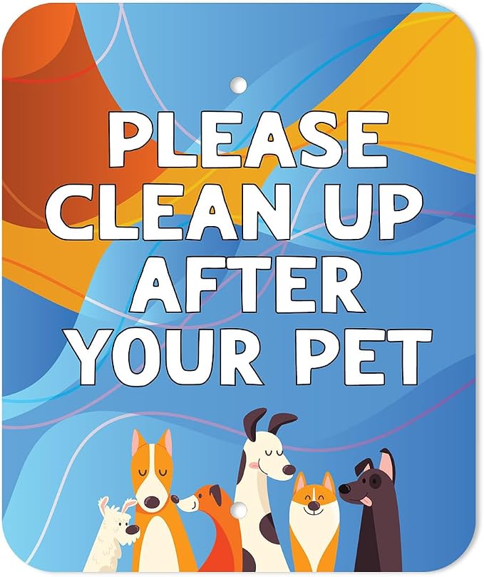 Zero Waste USA - DISPENSE-ART™ Roll Bag Dispenser & Sign - Abstract Dogs | UV-printed roll bag dispenser & matching sign, 400 bags, 25% more storage, mounts to walls, posts & fences