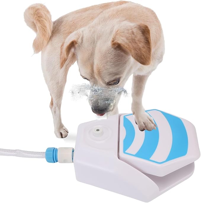 Dog Step On Water Fountain Large Capacity Dog Foot Activated Drinking Waterer for Outdoor Activities