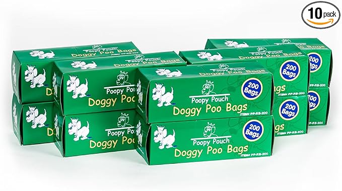 Universal Pet Waste Bags for Dogs & Cats - 2,000pcs of 8"x13" Green Pet Bags for Poop (Bulk) - Compatible with Most Universal Dog Waste Dispensers - Durable and Provides Easy Clean-Up