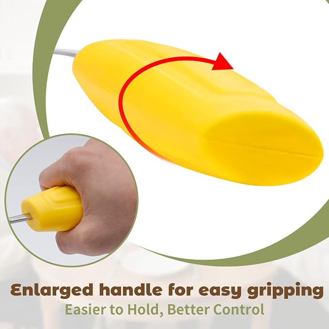 Anti-Tremor Spill Shield Spoon for Hand Tremors Parkinsons, Weighted Adaptive Utensils with Large Enclosed Scoop, Ergonomic Non-Slip Handle, Dishwasher Safe (Yellow, Left Spoon)