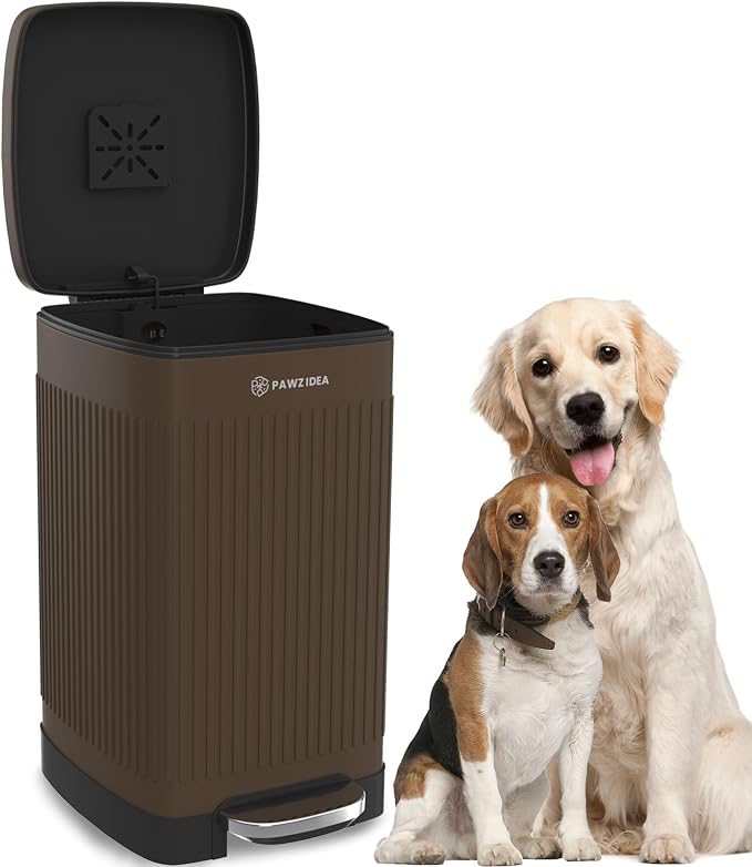 PAWZIDEA Activated Carbon Filter Replacement for Dog Poop Trash Can, 3.15" x 3.15" Thick Deodorizing Carbon Filters, Fits 2.1 Gallon Wall Mount & 5.3 Gallon Outdoor Waste Can, 4-Pack, Replace Monthly