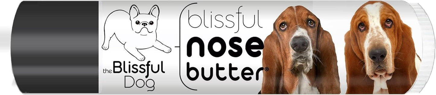 The Blissful Dog Basset Hound Nose Butter for Dry, Cracked Skin, Lick-Safe Dog Nose Balm with Moisturizing Shea Butter, Almond, Olive, and Essential Oils, Pet Supplies, Uncented, 0.15 oz.
