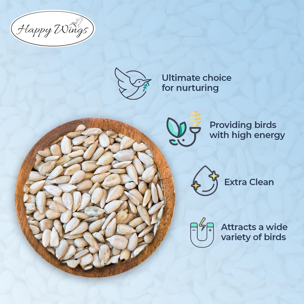 Sunflower Hearts & Chips Bird Food 15 lbs No Mess, No Waste Seed No Grow Formula Ideal for Wild Birds, Finches, Sparrows, and Year-Round Feeding.