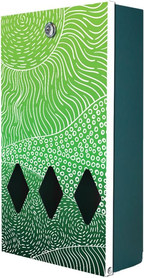 ZERO WASTE USA - Dispense-Art Low Profile Dog Waste Station - Rolling Hills | UV-printed aluminum low-profile station with 400 bags, 25 liners, 25% larger dispenser, rust-proof commercial design