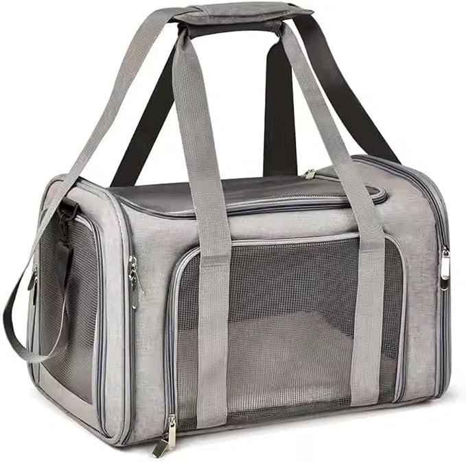 Durable Expandable Pet Carrier - Airline Approved Cat Bag for Travel, Comfortable & Breathable, Ideal for Cats and Small Dogs, Perfect for Short and Long Trips