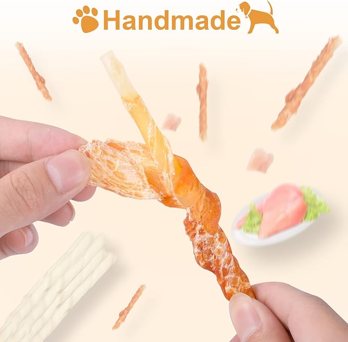 Pawant Chicken Wrapped Rawhides Dogs Treats Puppy Training Snacks Sticks Dog Chews 2lb