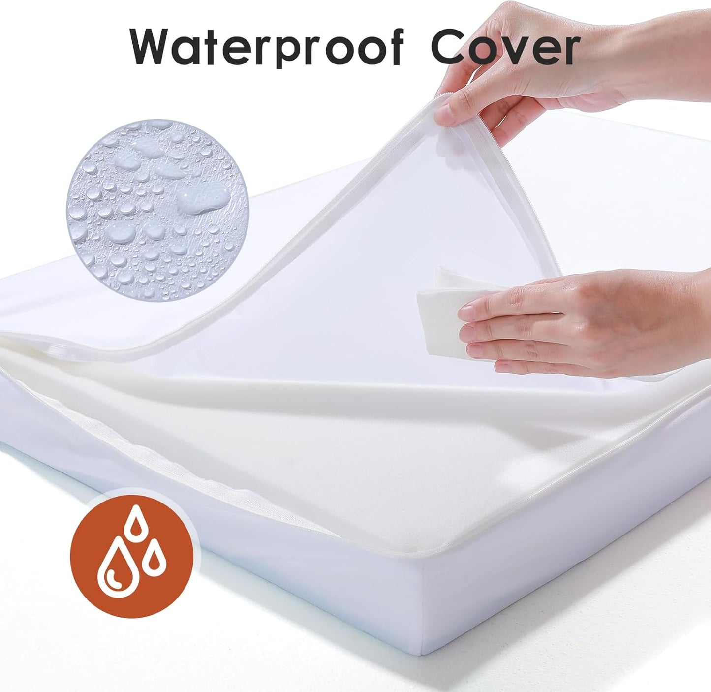 Upgraded Large Dog Bed, 3" Memory Foam with Waterproof Liner, Chew Resistant Microsuede Cover, Removable and Washable, for Indoor, Outdoor, and Car Use, Nonskid Base, 41x27 Inches XL Dark Grey