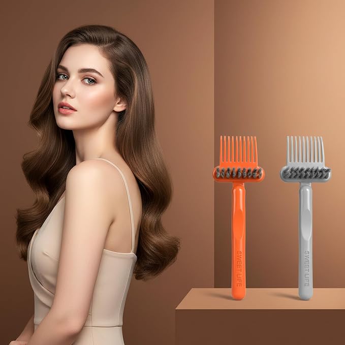 2 Pcs Brush Cleaning Tool 2-in-1 Hair Brush Cleaner Tool, Effective Hairbrush Cleaner Hair Brush, Portable Comb for Removing Hair and Dust for Home Travel Salon Use