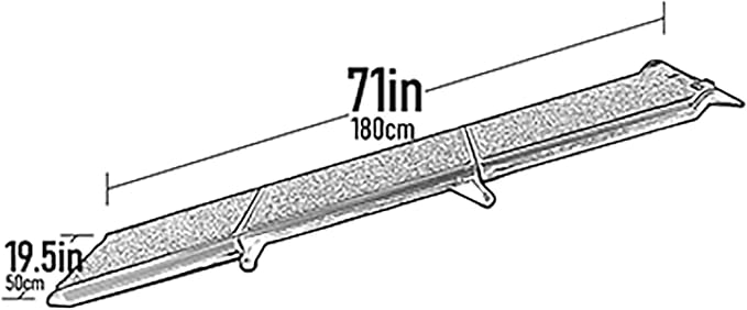 Pet Gear Tri-Fold Portable Pet Ramp for Dogs/Cats, 71" Long, Titanium | Extra Wide, Holds up to 200lbs, Compact/Easy Fold with Safety Tether