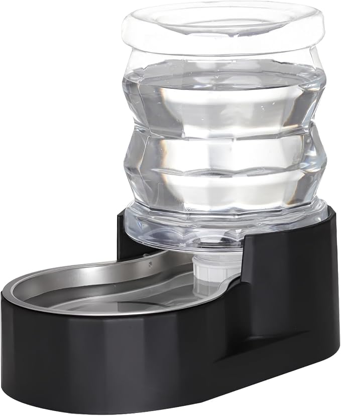 RIZZARI 4L Gravity Cat Water Dispenser:Spill Resistant for Apartments | No Filter Required/Leak-Resistant Design/Easy to Refill,Easy to Clean/Stable Anti-Tip Base/Food-Grade Materials