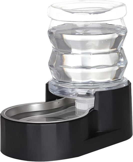 RIZZARI 4L Gravity Cat Water Dispenser:Spill Resistant for Apartments | No Filter Required/Leak-Resistant Design/Easy to Refill,Easy to Clean/Stable Anti-Tip Base/Food-Grade Materials