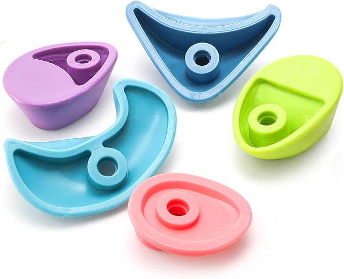 ZENFUN 32 Packs Rock Climbing Holds Multi Size and Color, Indoor & Outdoor Rock Wall Climbing Kit, Rock Wall Holds Multi-Colored Climbing Rock Wall Grips with Mounting Hardware