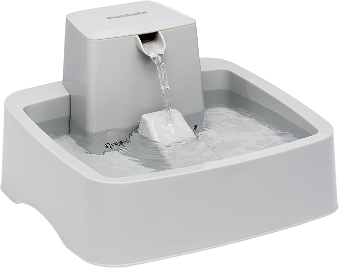 PetSafe Oasys 1 Gallon (128 Ounce) Medium Pet Fountain - Cat or Medium Breed Dog Water Fountain - Dishwasher Safe Filtered Water Dispenser with Flow Control - Filters Included - Easy to Clean