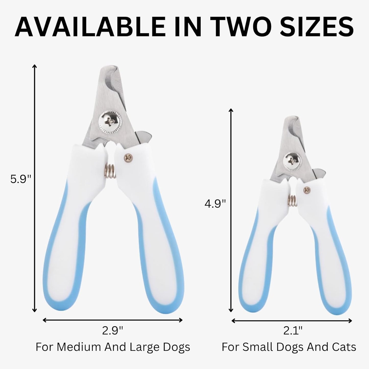 AIXINPET Dog & Cat Nail Clippers and Trimmers - with Free Nail File, Protective Guard to Avoid Over Cutting, Extra Sharp Blade - Suitable for Small to Large Dogs, Puppies, Birds and Rabbits (Large)