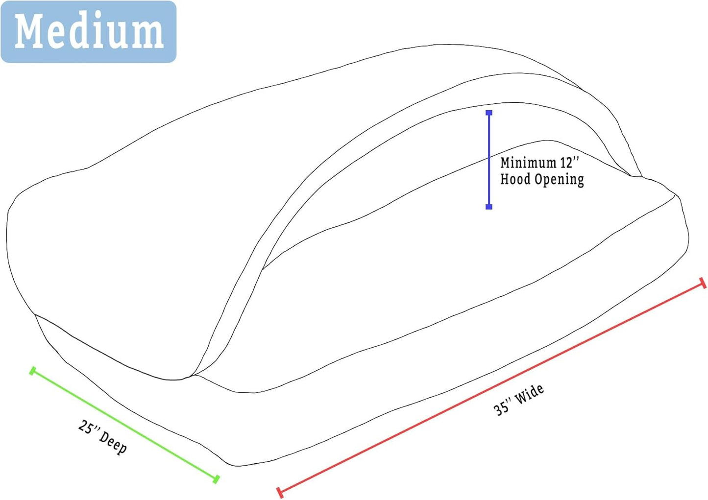 Snoozer Pet Products Luxury Rectangle Cozy Cave Dog Bed with Microsuede, Showdog Collection, Medium, Palmer Indigo