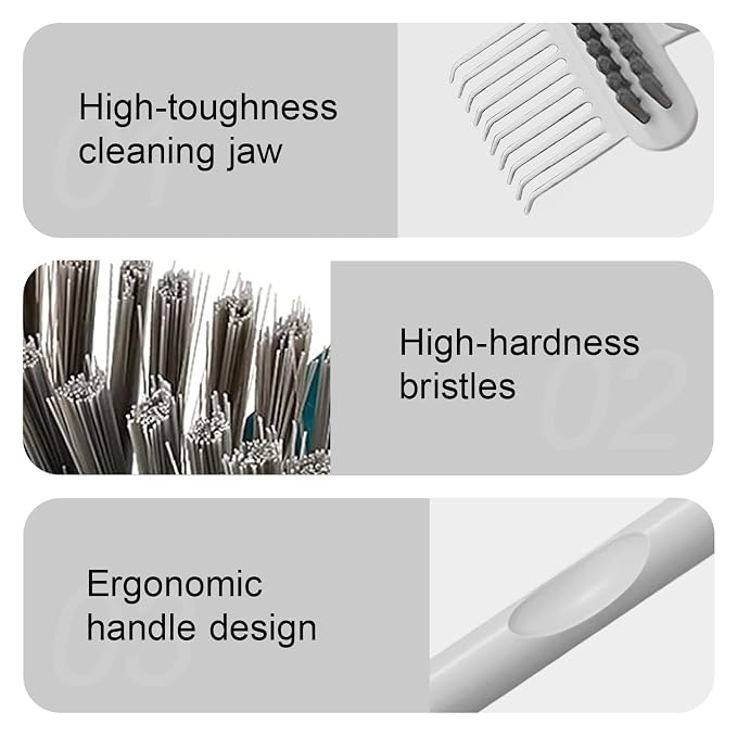 RHOS 2-in-1 Hair Brush Cleaning Tool - Comb and Brush Cleaner for Removing Hair, Dust from Home and Salon Use (1 Pack - Gray)
