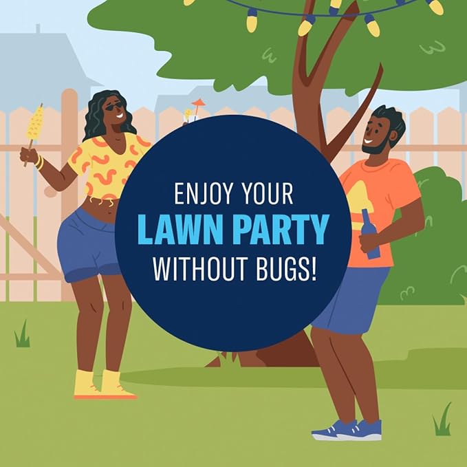 BioAdvanced Organics Brand Lawn Party! Mosquito and Tick Control - Ready to Spray - Kills Mosquitoes & Ticks - Safe for Kids & Pets - Covers Up to 5,333 Square Feet - 32 fl oz Bottle