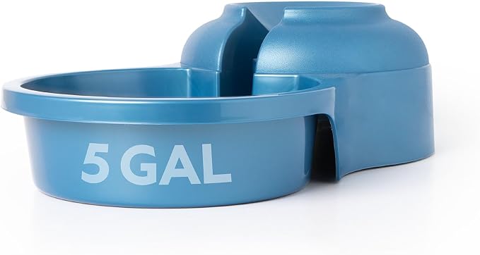 Petmate Big Blue Outdoor Water Bowl, 5 Gallons, (Water Jug Not Included), Made in USA | Jug not included, extra large refill station design, keeps multiple thirsty companions hydrated, sturdy and easy to clean
