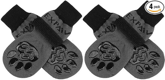 EXPAWLORER Anti Slip Dog Socks to Prevent Licking Paws, Dog Shoes for Hot Pavement, Dog Booties for Small Medium Large Senior Dogs, Traction Control Boots & Paw Protectors for Hardwood Floors