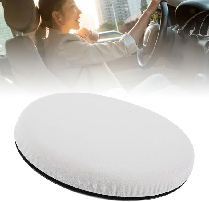 Swivel Seat Cushion Memory Foam 360 Degree Rotating Round Shaped Soft Comfortable Chair Cushion for Car Office Home Use
