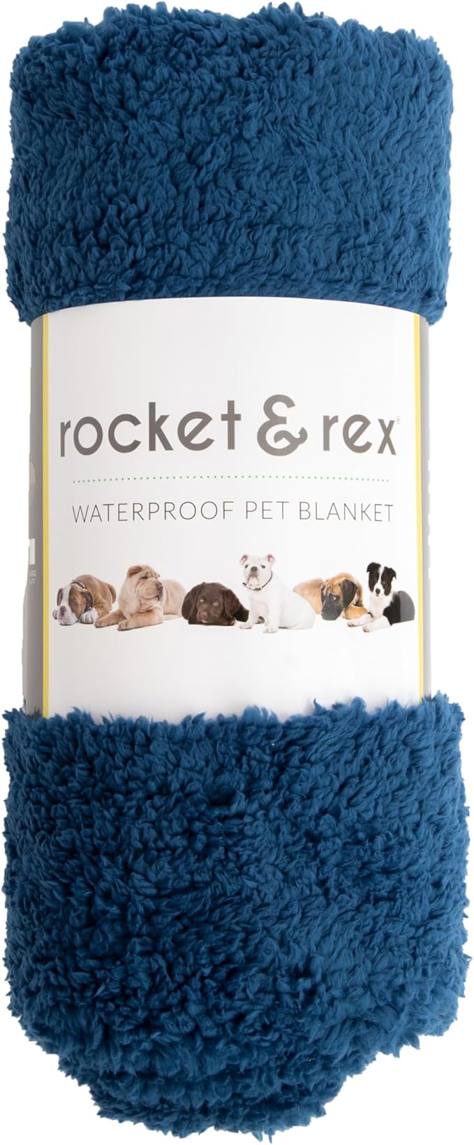 rocket & rex Large Waterproof Dog Blankets | Washable Premium Pet Blanket for Couches and Furniture | Medium - Large Breeds | Reversible Faux Suede, Soft Fleece, Waterproof Interior Layer