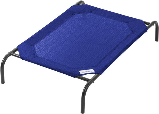 Coolaroo Original Elevated Dog Bed - Breathable Off-The-Ground Pet Bed with Cooling Fabric, Joint Relief & Moisture-Resistant Fabric, 100% Recyclable, Easy Clean, Aquatic Blue, Medium