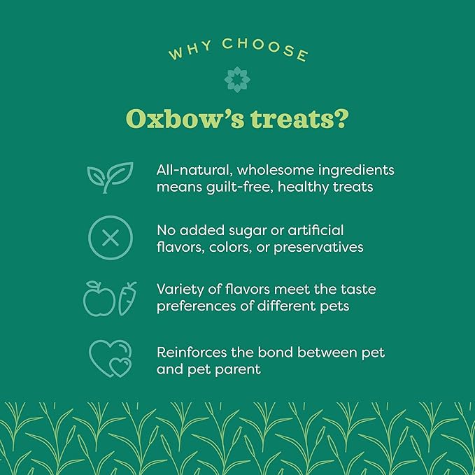 Oxbow Simple Rewards Baked Cranberry Treats, Rabbit & Guinea Pig Treats Made with Timothy Hay, Healthy Guinea Pig, Hamster & Bunny Snack, Timothy for Rabbit, Made in USA, 3 oz Bag