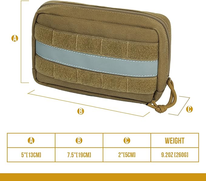 OneTigris Service Dog Vest Harness Saddle Bag Backpack Pouch, Emotional Support, Service Dog in Training,Quality Saddlebag for Tactical Dogs Vests(Coyote Brown)